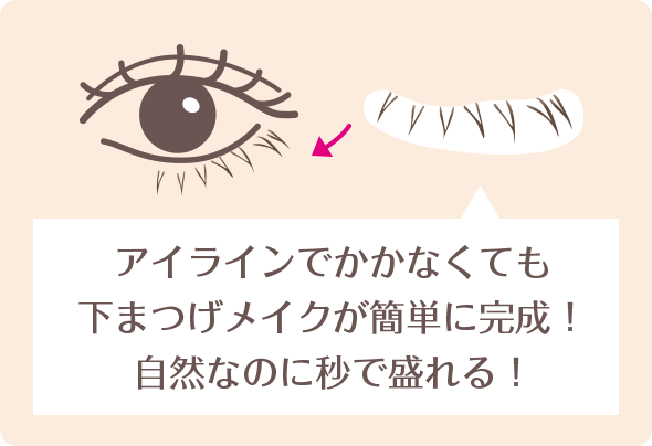 アイラインでかかなくても下まつげメイクが簡単に完成！自然なのに秒で盛れる！